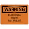 Signmission OSHA Warning Sign, 7" Height, 10" Width, Rigid Plastic, Electrical Room Not An Exit, Landscape OS-WS-P-710-L-12098 - alternate 1